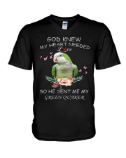 My Heart Needed Green Quaker V-Neck T-Shirt thumbnail