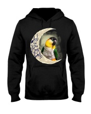 Black Head Caique I Love You To The Moon And Back Hooded Sweatshirt thumbnail