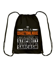 CORRECTIONAL NURSE SARCASM JOB TSHIRTS Drawstring Bag thumbnail