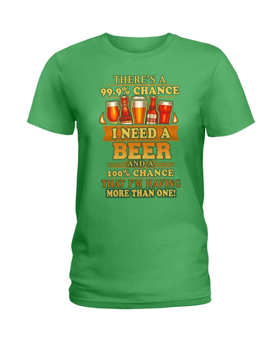I Need A Beer Ladies T-Shirt