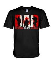 Canadian Veteran Grandpa-DAD V-Neck T-Shirt thumbnail