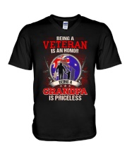 Australian Veteran Grandpa-Priceless V-Neck T-Shirt thumbnail