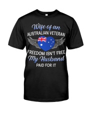 AU Veteran's Wife-Husband Paid Classic T-Shirt front