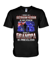 Australian Veteran Grandpa-Priceless V-Neck T-Shirt thumbnail