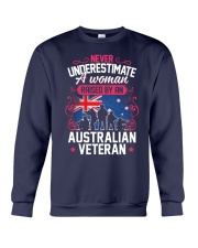A Woman Raised By An Australian Veteran Crewneck Sweatshirt thumbnail