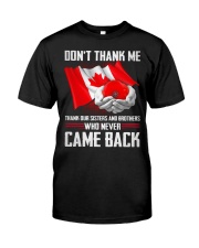 CA Veteran-Don't Thank Classic T-Shirt front