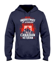 A Woman Raised By A Canadian Veteran Hooded Sweatshirt thumbnail