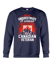 A Woman Raised By A Canadian Veteran Crewneck Sweatshirt thumbnail