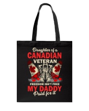 Canadian Vet Daughter-Freedom Tote Bag thumbnail