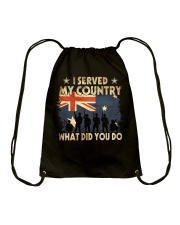 Served My Country Drawstring Bag thumbnail