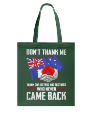 AU Veteran-Don't Thank Tote Bag thumbnail