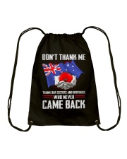 AU Veteran-Don't Thank Drawstring Bag thumbnail