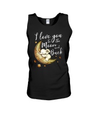 LOVE MOON AND BACK Unisex Tank tile