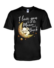 LOVE MOON AND BACK V-Neck T-Shirt tile