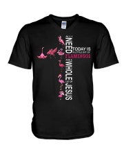 FLAMINGOS JESUS V-Neck T-Shirt tile
