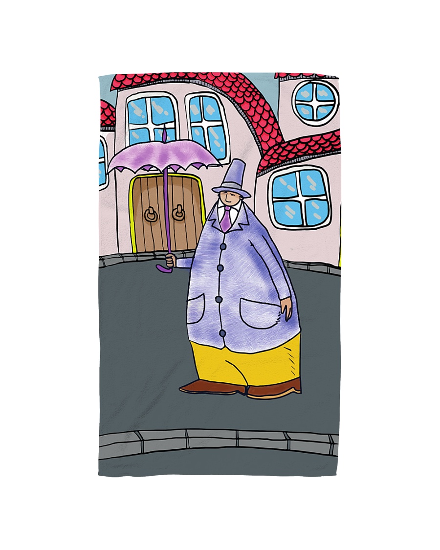Umbrella Man Hand Towel