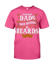 Awesome Dads Have Tattoos and Beards Father's Day Classic T-Shirt thumbnail