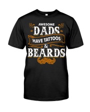 Awesome Dads Have Tattoos and Beards Father's Day Premium Fit Mens Tee thumbnail