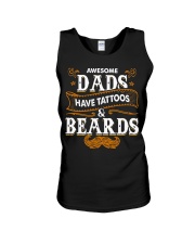 Awesome Dads Have Tattoos and Beards Father's Day Unisex Tank front