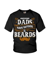 Awesome Dads Have Tattoos and Beards Father's Day Youth T-Shirt thumbnail
