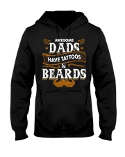 Awesome Dads Have Tattoos and Beards Father's Day Hooded Sweatshirt thumbnail