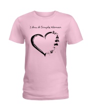 SIMPLE WOMAN HEART HA Ladies T-Shirt tile