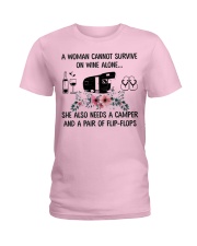 camping - woman cannot Ladies T-Shirt front