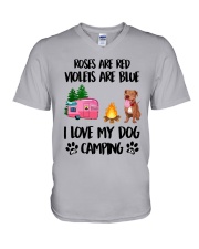 CAMPING ROSES ARE RED V-Neck T-Shirt tile