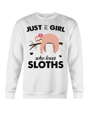 Just a girl who loves sloths Crewneck Sweatshirt tile