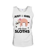 Just a girl who loves sloths Unisex Tank tile