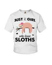 Just a girl who loves sloths Youth T-Shirt tile