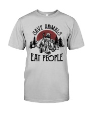 CAMPING SAVE ANIMALS Classic T-Shirt front