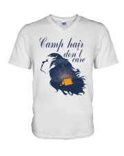 CAMPING HAIR DON'T CARE V-Neck T-Shirt tile