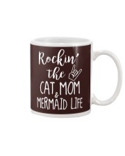 Rockin The Cat Mom and Mermaid Life T-shirt Mug thumbnail