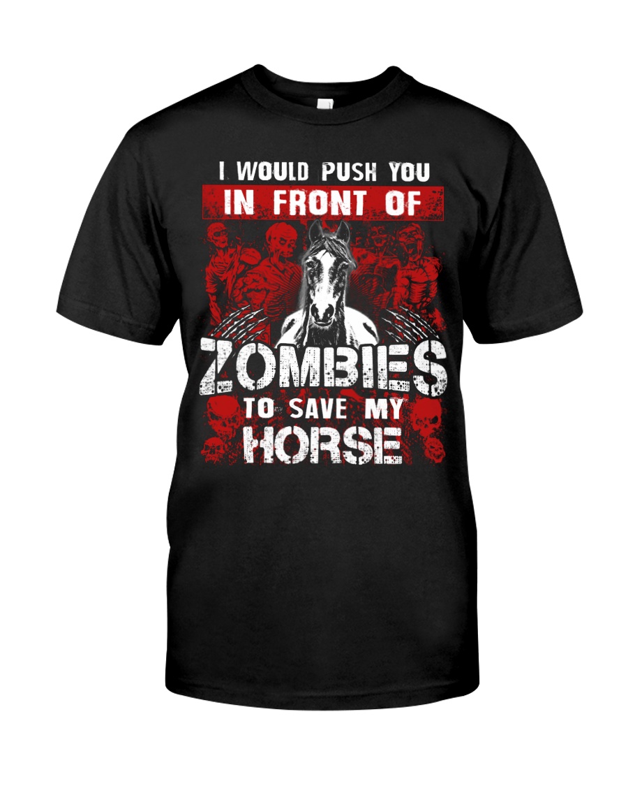 Horse Zombies Tshirts Premium Fit Mens Tee