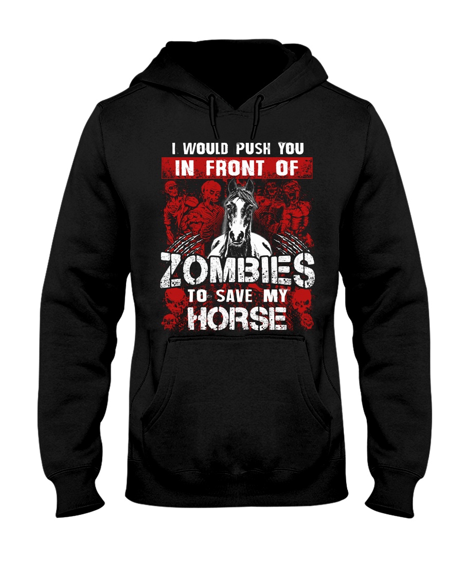 Horse Zombies Tshirts Hooded Sweatshirt