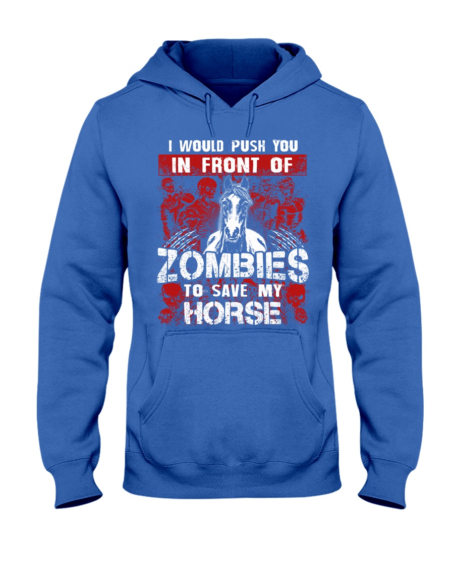Horse Zombies Tshirts Hooded Sweatshirt