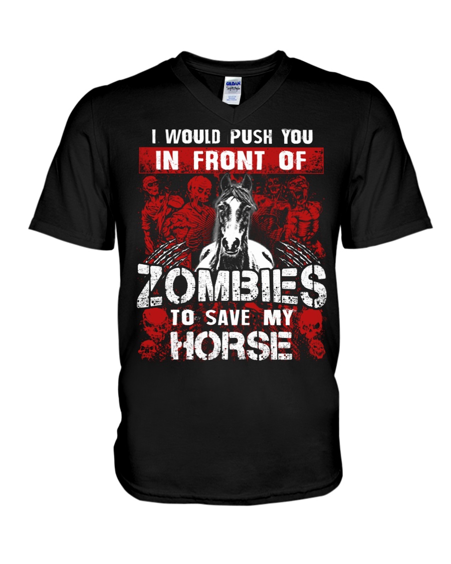 Horse Zombies Tshirts V-Neck T-Shirt