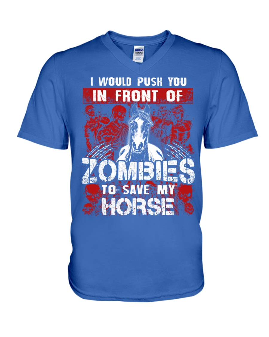 Horse Zombies Tshirts V-Neck T-Shirt