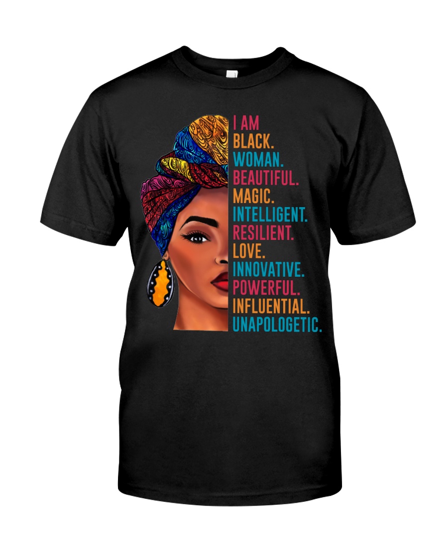 I Am Beautiful Magic Black Woman T-shirt Classic T-Shirt