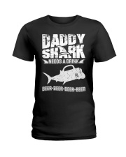 Daddy Shark Needs A Beer T-shirt Ladies T-Shirt thumbnail