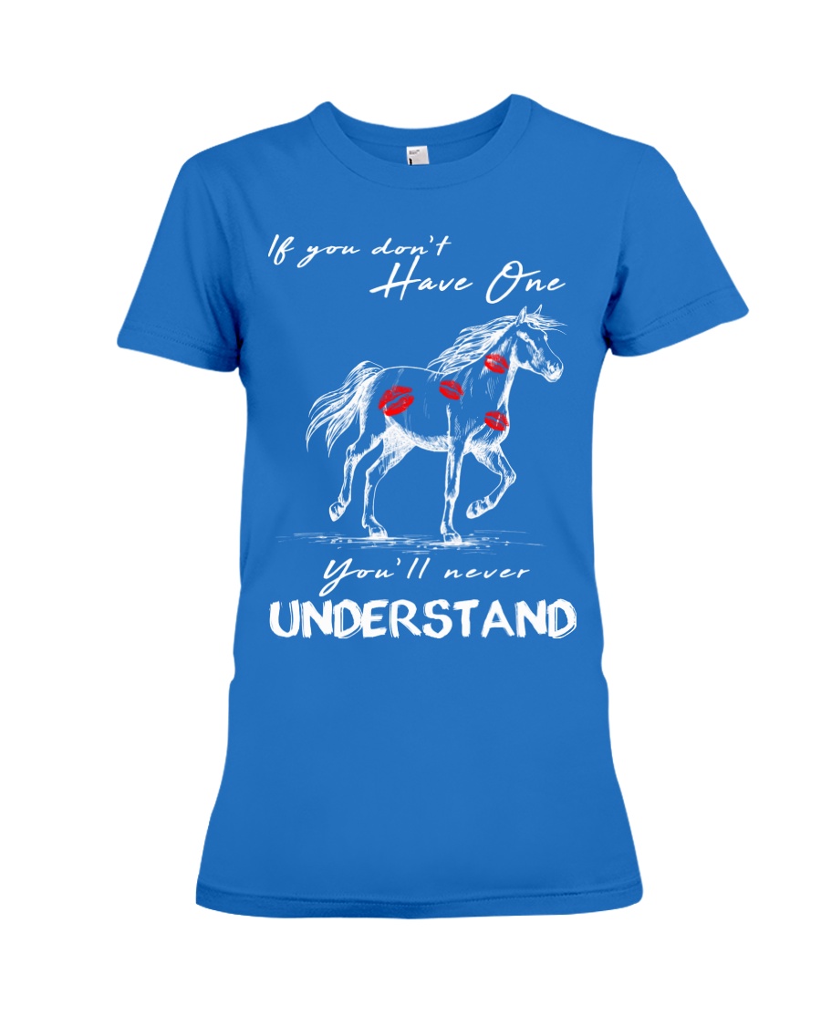 Horse T-Shirt Gift Tee Shirt Premium Fit Ladies Tee