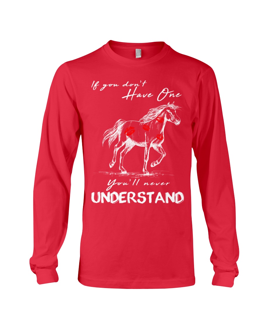 Horse T-Shirt Gift Tee Shirt Long Sleeve Tee