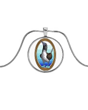 Blue Footed Booby Jewelry Metallic Circle Necklace tile