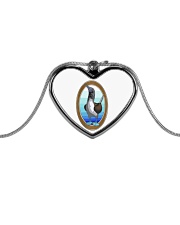 Blue Footed Booby Jewelry Metallic Heart Necklace thumbnail