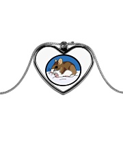 Woodland Mouse Jewelry Metallic Heart Necklace tile