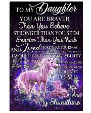 Baby Unicorn You are braver Nursery Blanket 11x17 Poster front