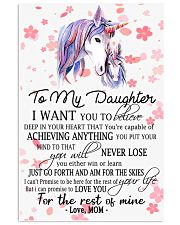 Unicorn To My Daughter I Want You Belive 16x24 Poster front