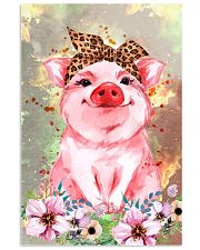 Pig Bandana Flower 16x24 Poster front