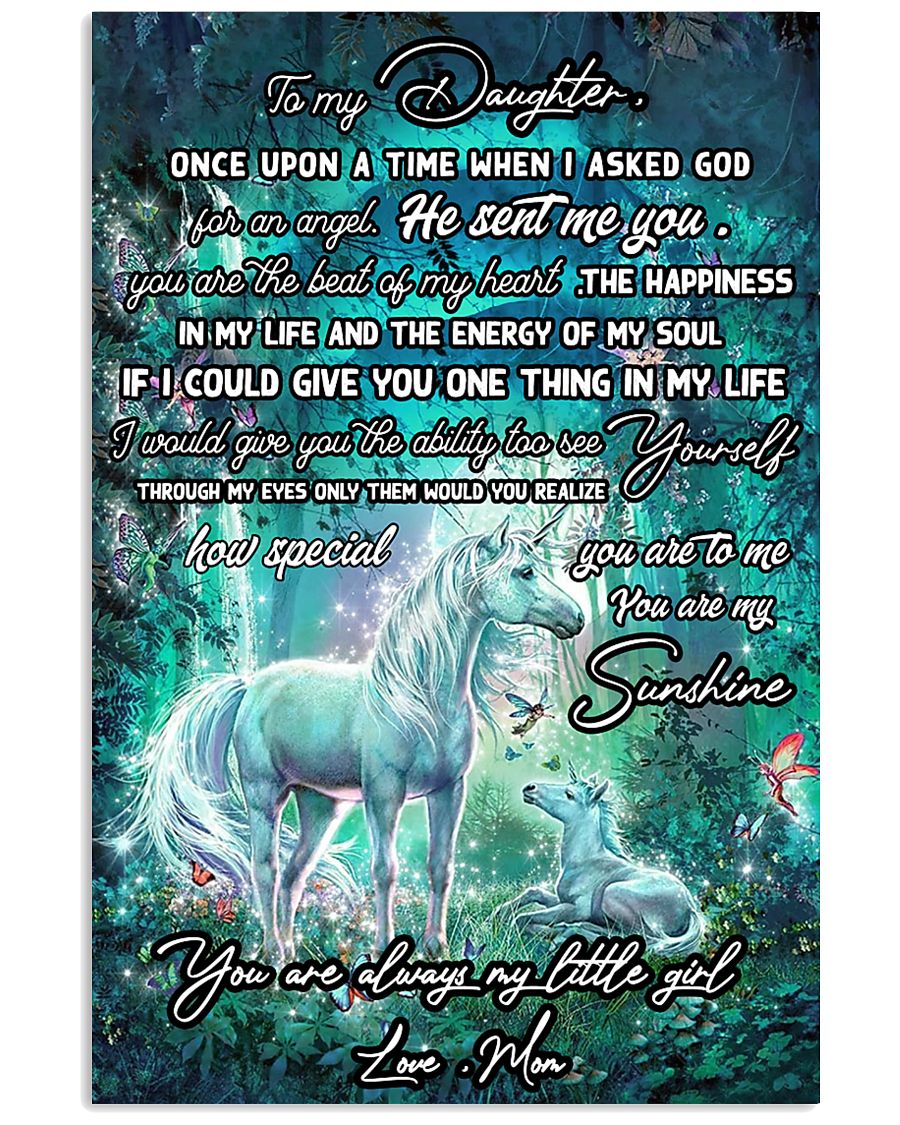 Unicorn To My Daughter Once Upon A Time Mother day 11x17 Poster